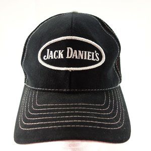 Embroidered Jack Daniels Logo Mens Black Trucker Snapback Baseball Hat‎ Cap